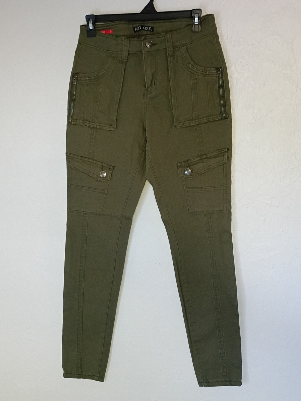 Hot Kiss Olive Green Women's Cargo Joggers. 0080